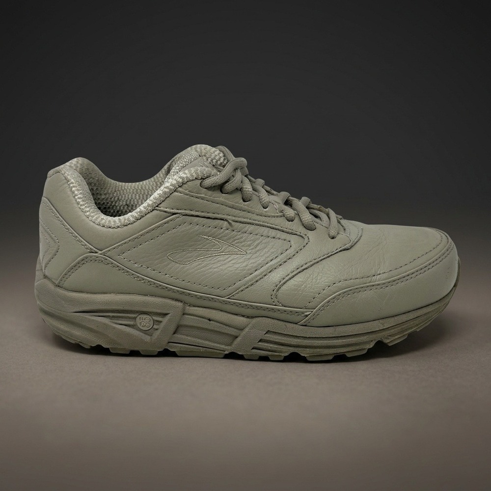 Brooks Addiction Walker Women's 7 D Wide Bone Leather Walking Shoes 1200321D121